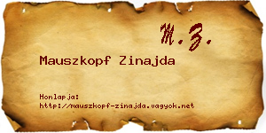 Mauszkopf Zinajda névjegykártya